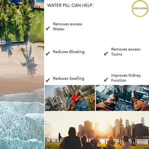 Water Pill (diuretic) | Helps with Excess Water, Bloating, Swelling and Detox | Made in UK | 90 Capsules - Health Nation