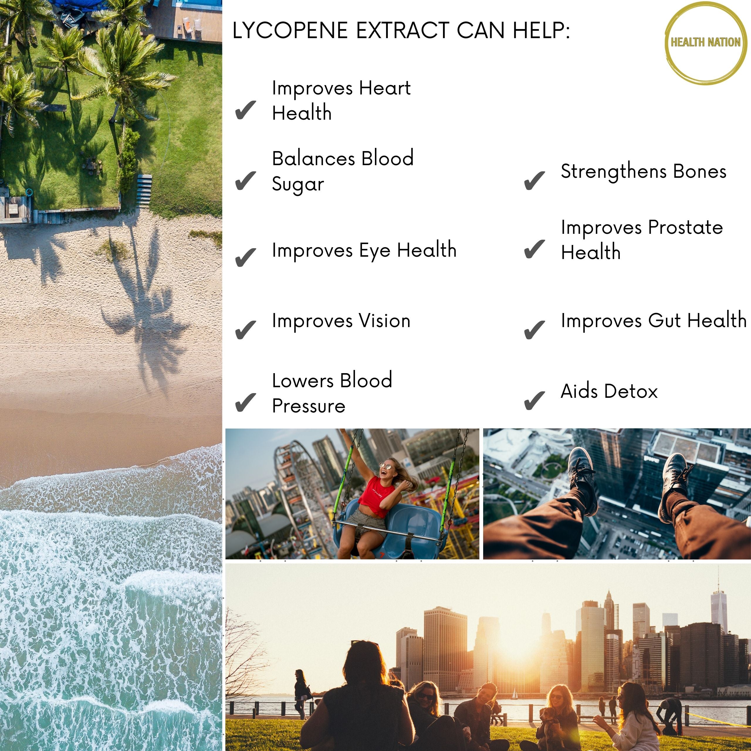 Lycopene | Helps with Eyesight, Bone Health and Detox | Made in UK | 15mg 120 Capsules - Health Nation