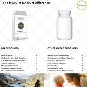 Activated Charcoal | Helps with Vibrant Skin, Anti-aging, Mood, Detox, Anxiety and Gut/Digestion | Made in UK | 300mg 120 Capsules - Health Nation