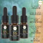 Hemp Oil Drops 5% | Full Spectrum Raw Extract | Helps with Pain, Anxiety, Stress and Mood | EU Organic Grown | Made in UK | Tested by a UK 3rd Party Lab to prove Purity and Potency - Health Nation