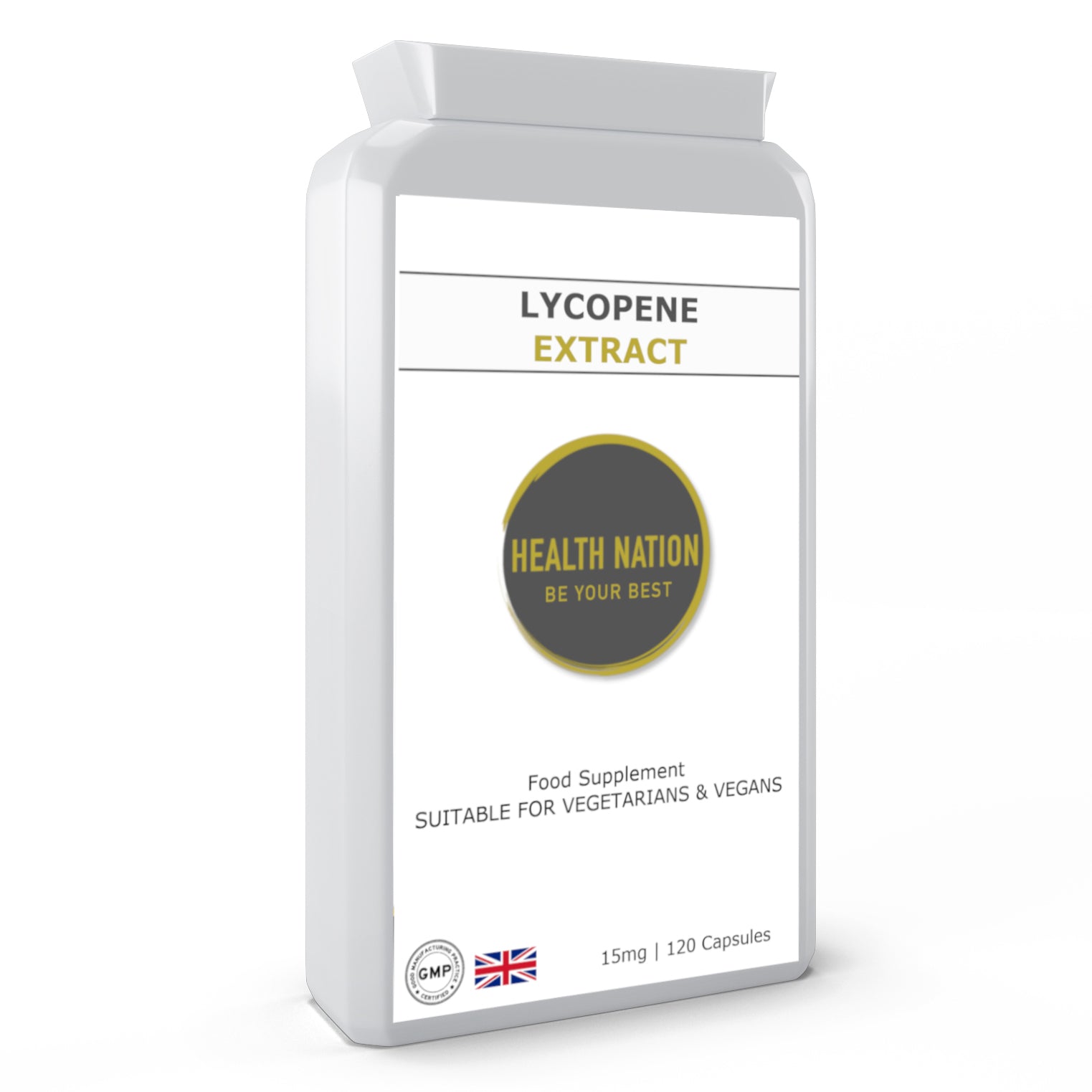 Lycopene | Helps with Eyesight, Bone Health and Detox | Made in UK | 15mg 120 Capsules - Health Nation