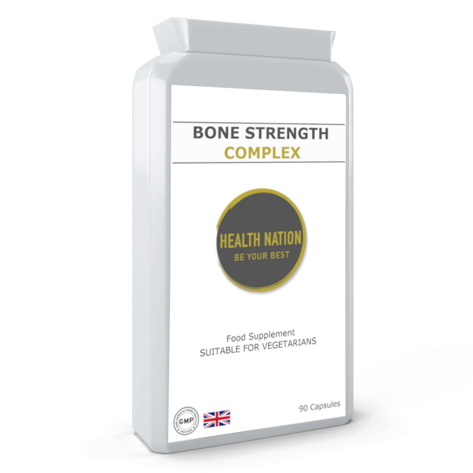 Bone Strength Complex | Helps with Bone Strength and Health | Made in UK | 90 Capsules - Health Nation