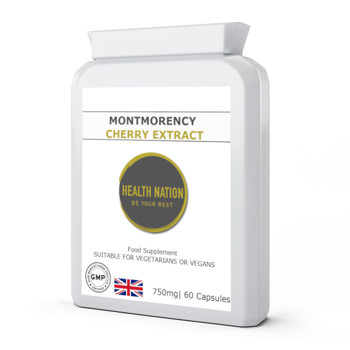 Montmorency Cherry Extract | Helps with Sleep, Joint Pain and Weight Loss | Made in UK | 750mg 60 Capsules - Health Nation