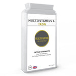 Multi Vitamins Plus Iron | Helps with Vibrant Skin, Hair, Nails, Fertility, Energy and Eye Health | Made in UK | 180 Tablets - Health Nation