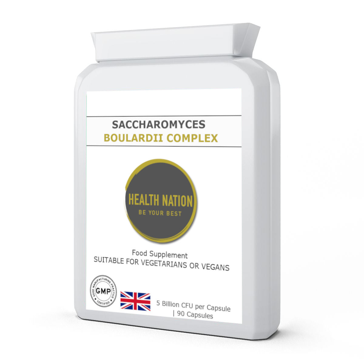 Saccharomyces Boulardii | Helps with Vibrant Skin, Mood, Gut/Digestion, Cold/Flu and Balances Blood Sugar | Made in UK | 90 Capsules - Health Nation
