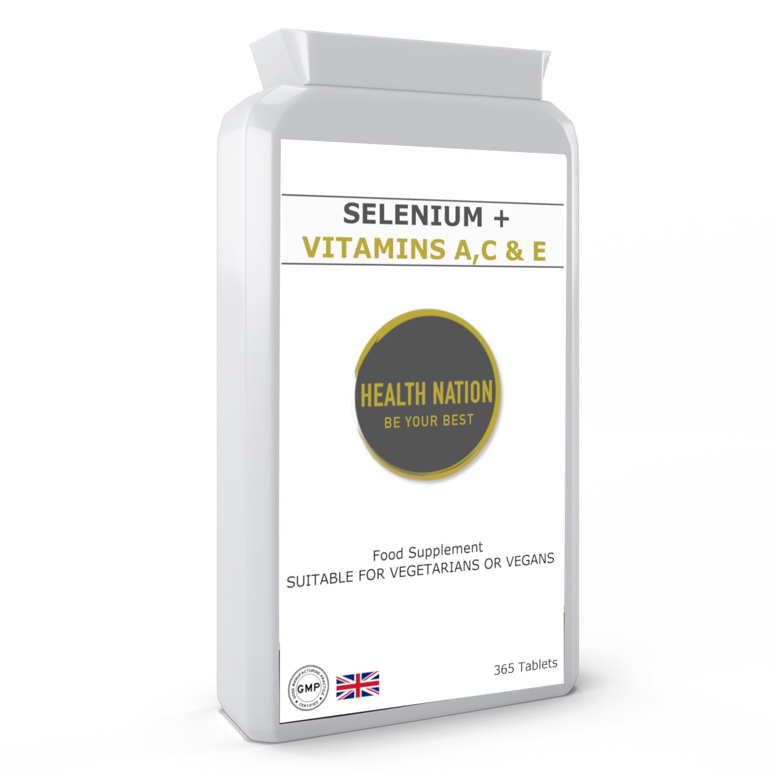 Selenium ACE | Helps with Fertility, Hair, Cold/Flu, Anti-Ageing and Mental Clarity | Made in UK | 365 Tablets - Health Nation